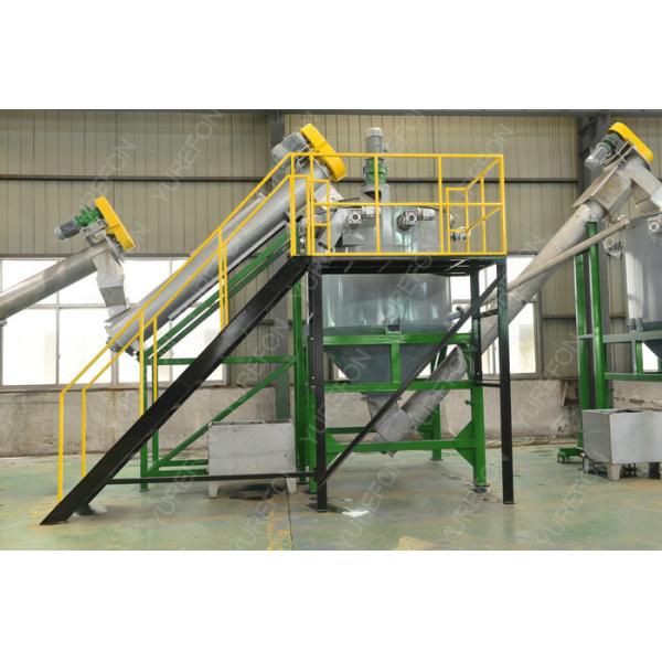 304 Stainless Steel Plastic Washing Recycling Machine 500kg / H For PET Bottles