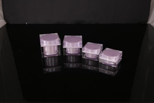 hand lip crystal pump empty square white Screen Printing Airless 30ml Cosmetic Cream Jars