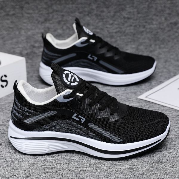 Men's Breathable Mesh Anti Slip Outsole PVC Injection Sneaker for Casual Walking