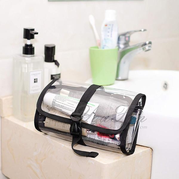 Clear PVC Cosmetic Toiletry Bag , Durable Toiletry Organizer Travel Bag