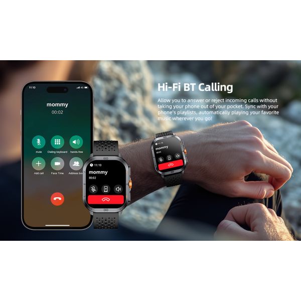 KW285 Super-Retina AMOLED Smart Watch with Bluetooth Calling 100+ Sports Modes