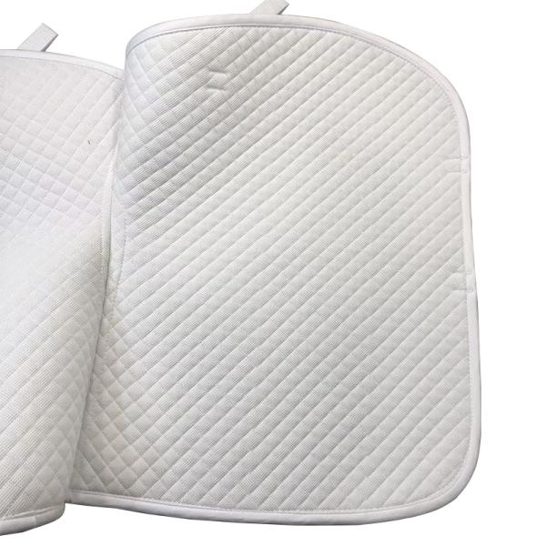 Lightweight White Horse Riding Pad 100% Honeycomb Cloth