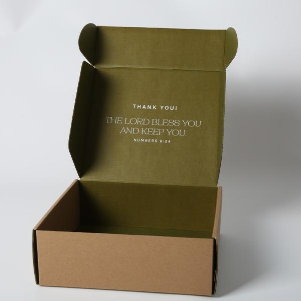 Embossing Debossing Kraft Corrugated Box Brown Craft Packaging For Hats And Clothes