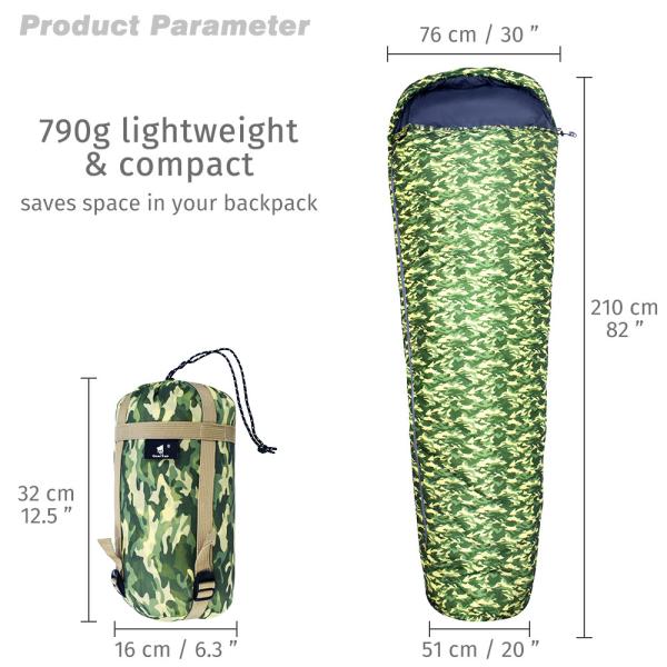 1 Person 210x76cm Emergency Mummy Style Sleeping Bag