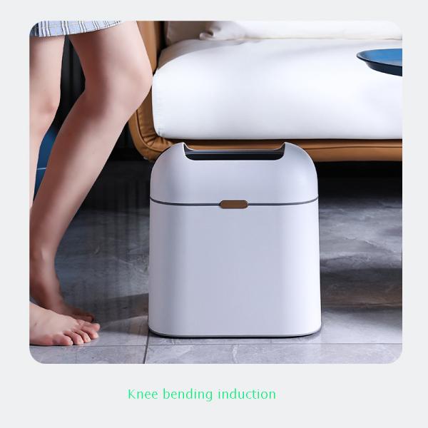 House Hold Aromatherapy Sensor Slim Plastic Recycled Trash Can with Lid