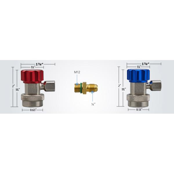 Brass AC Unit Repair Parts Female R134a Quick Coupler Wear Resistant