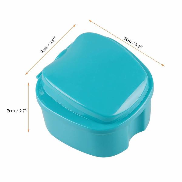 Portable Storage Denture Bath Case With Strainer , Travel False Teeth Holder Custom Color