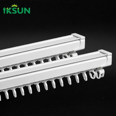 Heavy Duty S Fold Curtain Track Ripple Wave Curtain Rail  1.2mm Thickness