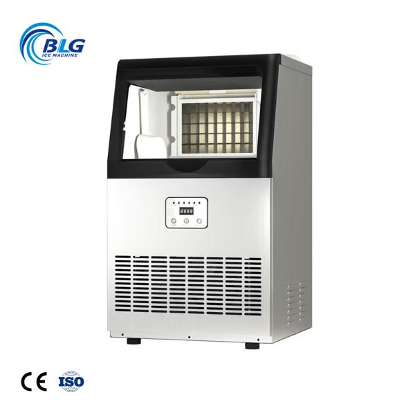 BLG Fully Commercial Automatic 40kg 90lb Ice Cube Maker for Home Use Small Catering Produces Smooth Block for Cold Drinks