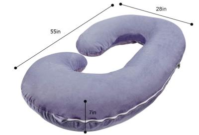 C Shaped 135*70cm Maternity Pregnancy Pillow 100% Polyester Filling