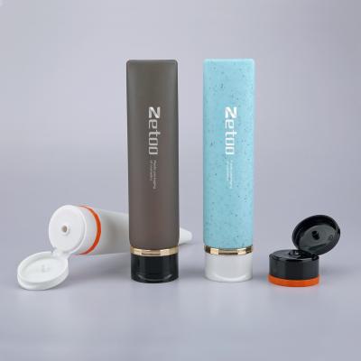 PE Cosmetic Empty Bottle Soft Touch Flip Top Cap Bottles Customized