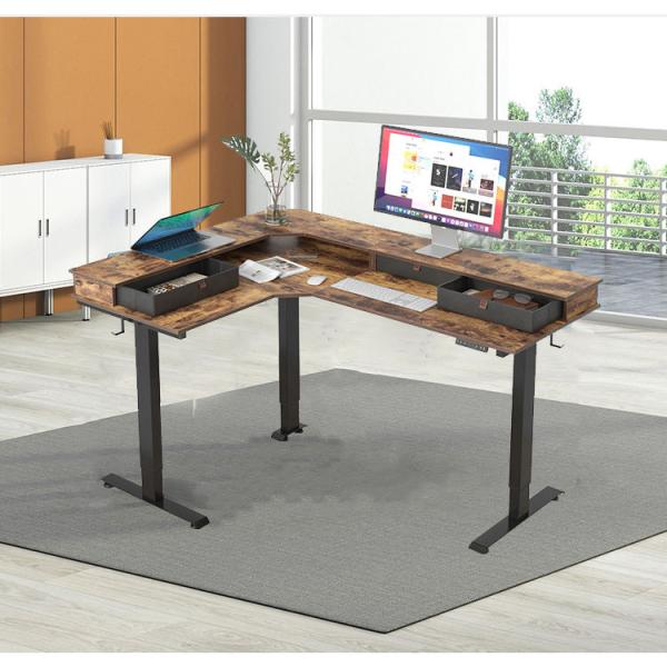 Customizable Luxury Living Room Manager Work Desk with 3 Motor PC Computer Table
