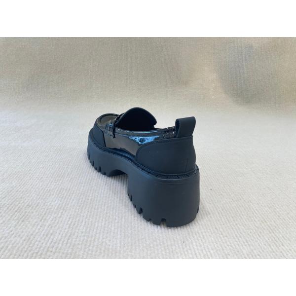 Ladies Thick Heel Mules Low Cut Bright Surface Womens Heeled Mules