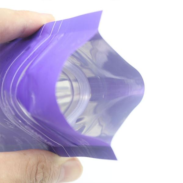 Настроенное логотип фиолетовый пластик Стоять Zip Lock Pouch Packaging Mylar мешки с окном