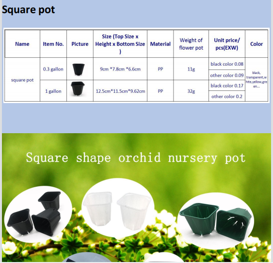 Белый HDPE пластмасса 3 галлонов растет сумка завода питомника сумок 24cm*16cm поли