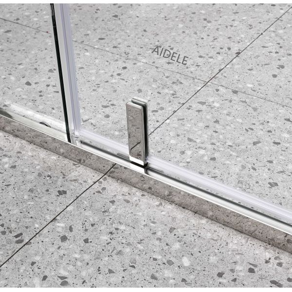 Tempered Glass Shower Enclosure Corner Installation Space Saving Design Suitable For Small Bathrooms Commercial Projects