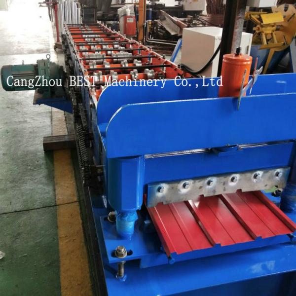 Trapezoidal Metal Roofing Sheet Roll Forming Machine ,  Iron Sheet Making Machine