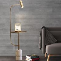 Le métal contemporain de marbre a mené les lampes debout de plancher pour le salon à la maison