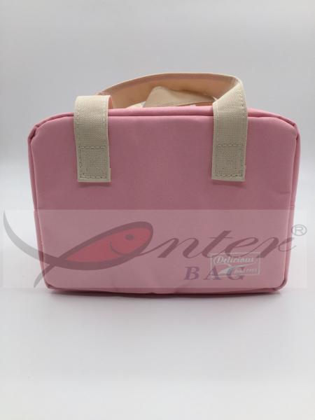 Pink 420D Polyester Travel Cooler Bag Anti Moisture Strong Impact Resistance