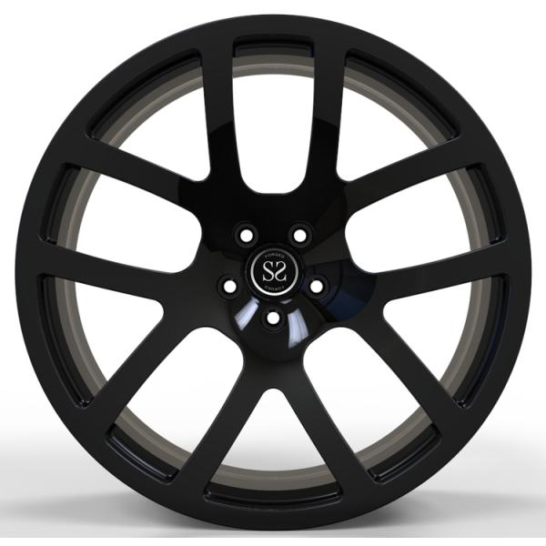 Gloss Black 1 Piece Monoblock Forged Wheels Car Rims 22inch 22x10 For Durango