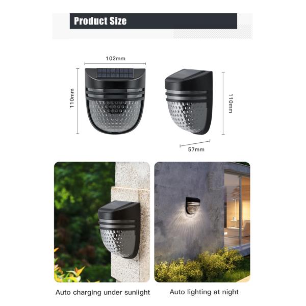 ABS Solar Fence Light within Customized Solar Deck Wall Light for Garden