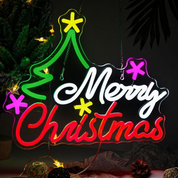 Custom Christmas LED Decorative Neon Lights Christmas Tree Indoor Decorative Ambiance Lights Outdoor Light Strip Decorative Lights