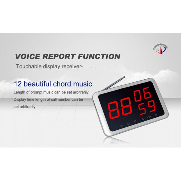 Беспроводной сенсорный экран три группы номер дисплейный приемник с кнопкой держателя меню для ресторана