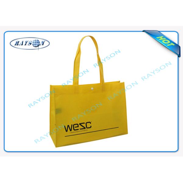 Handle Red 100% Virgin Polypropylene PP Non Woven Shopping Bag Silkscreen Printing