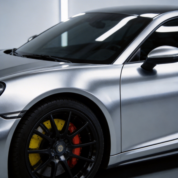 Liquid Metallic Silver Vinyl Wrap Self Healing Gloss Metallic Car Wrap Flexible For Full Vehicle Wrap