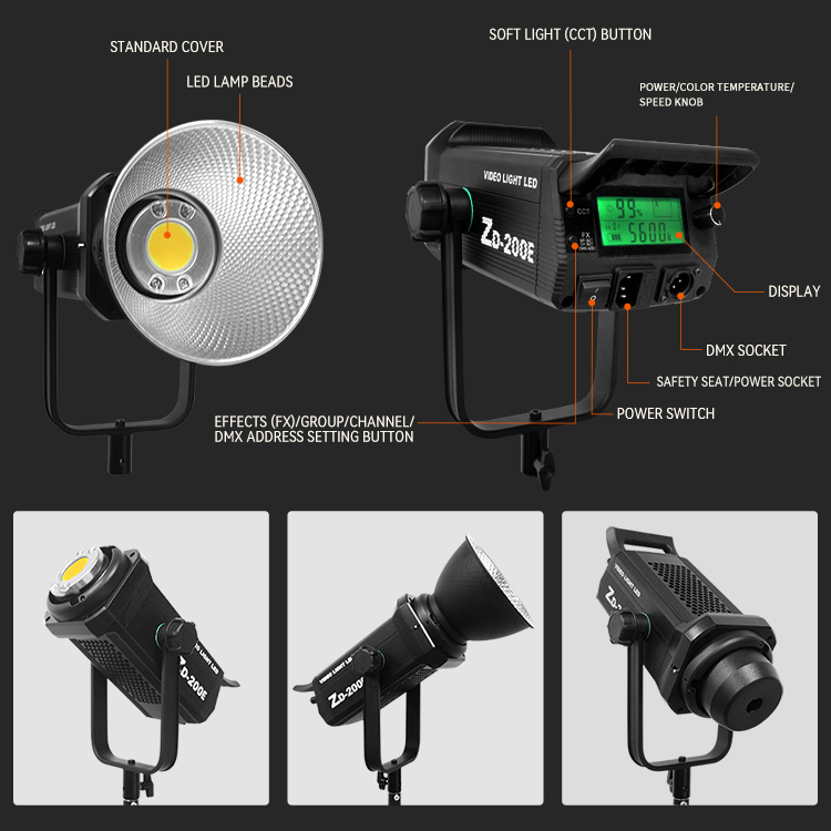 Мощные 200w Cob видео студийные огни с Softbox 6500k Led фотосветка для аксессуаров камеры