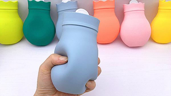 Microondas aquecimento silicone garrafa de água quente saco com cobertura de malha Terapias de frio quente dor nas costas presente para namorada mãe