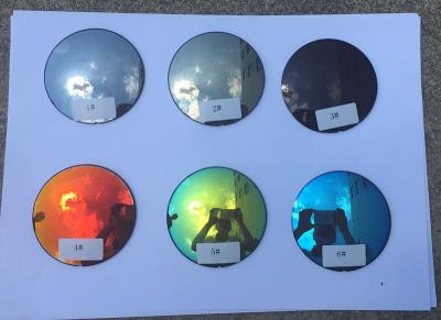 Mirror Coating Prescription Sunglass Lenses 70MM Diameter 1.499 Index