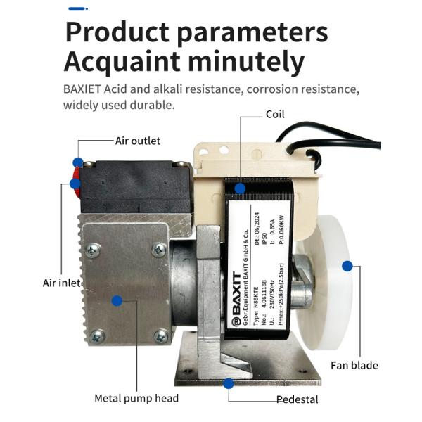 CEMS System Factory Mini Suction Pump Laboratory Sampling Air Pump Mini Diaphragm Vacuum Pump