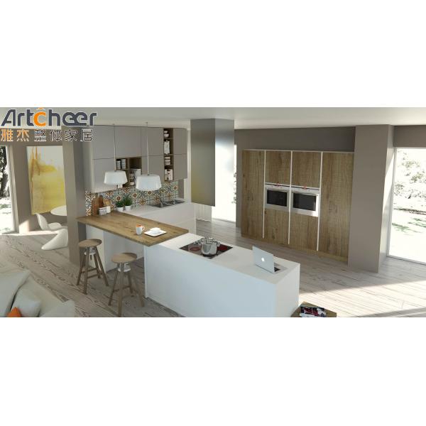 Tamaño personalizado Muebles de cocina de estilo europeo en madera contrachapada con armario modular