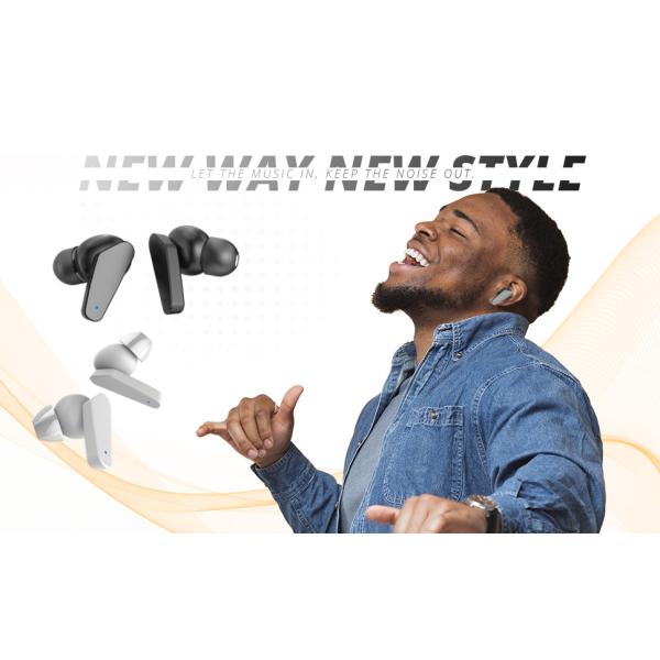 BT5.0 Active Noise Cancelling Earphones 40mAH Polymer Lithium Battery