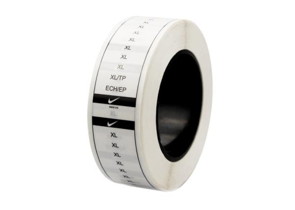 Size Custom Adhesive Labels And Size Stickers For Clothing Tag On A Roll