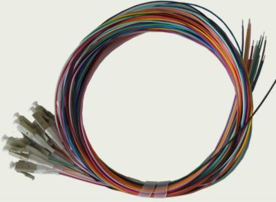 12colors 900um SC LC Fiber Optic Pigtail Cables , SM / MM / OM3 Optical Patch Cord 