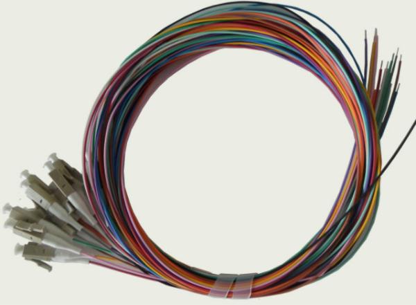 12colors 900um SC LC Fiber Optic Pigtail Cables , SM / MM / OM3 Optical Patch Cord 