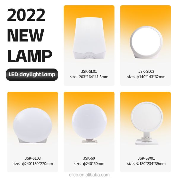 Brightness adjustable 5 level dimming Sad Phototherapy Lamp Light Therapy Full Spectrum Multifunction Elegant Day Light