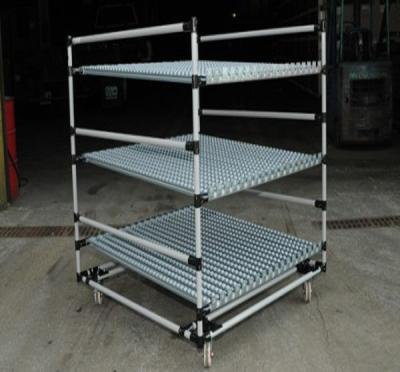 Heavy Duty steel Pipe Rack with Caster Wheels , Lean Pipe and Black Pipe Joint Assemble
