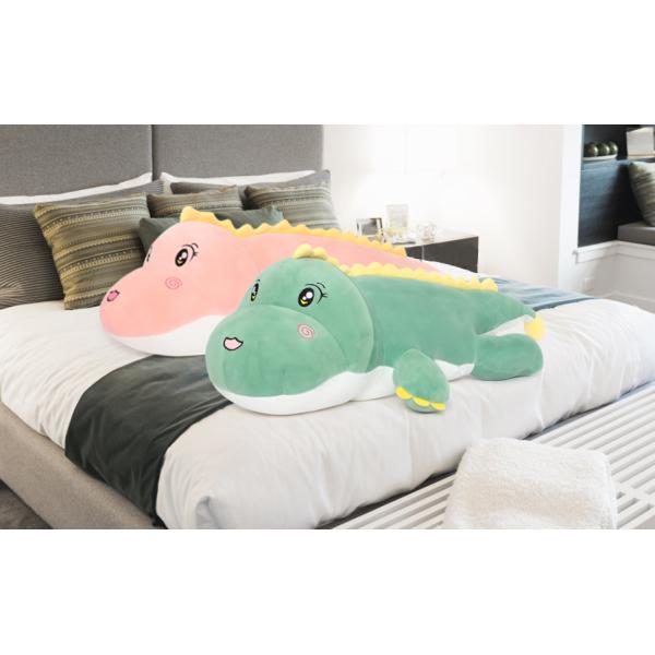 MorisMos 39.4inch Pink Giant Dinosaur Plush Pillow Unisex Stuffed Animal Hugging Toy Perfect Wholesale Gift Kids Girlfriends