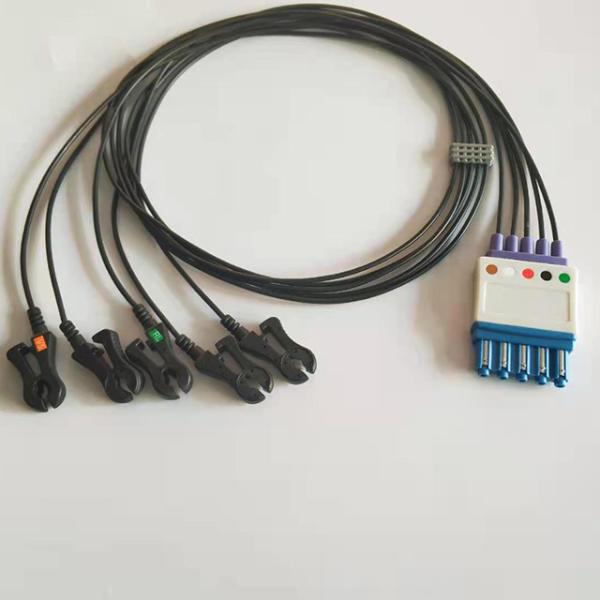 ISO13485 0.9m Radio Transparent Leadwire Cable 5 Leads 2.6mm