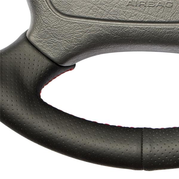 Green Thread Leather Steering Wheel Wrap for Mercedes Benz W140 S320 350 420 1994-1995