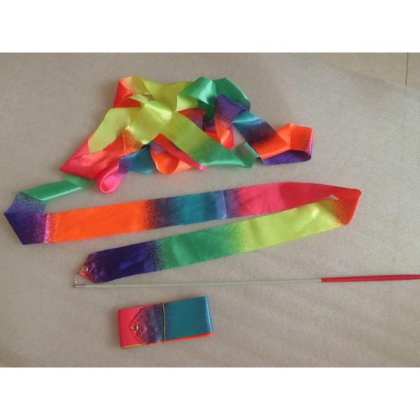 Colorful Artistic Gymnastic Equipment 4m Streamer with Twirling Rod and Custom Logo
