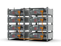 Installation de batterie de 25.6KWH ESS 51.2V 50AH lithium Ion Battery Solar Ups Replacement de 25 KWHs