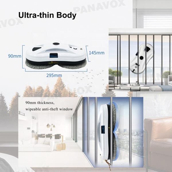 5 minutes/m2 Vitesse de nettoyage Robot électrique de nettoyage de fenêtres avec une capacité de batterie de 500 mAh