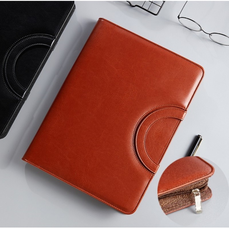 Waterproof Zipper Business Portfolio Folder Clipboard With Handle Portable Document Organizer Bag