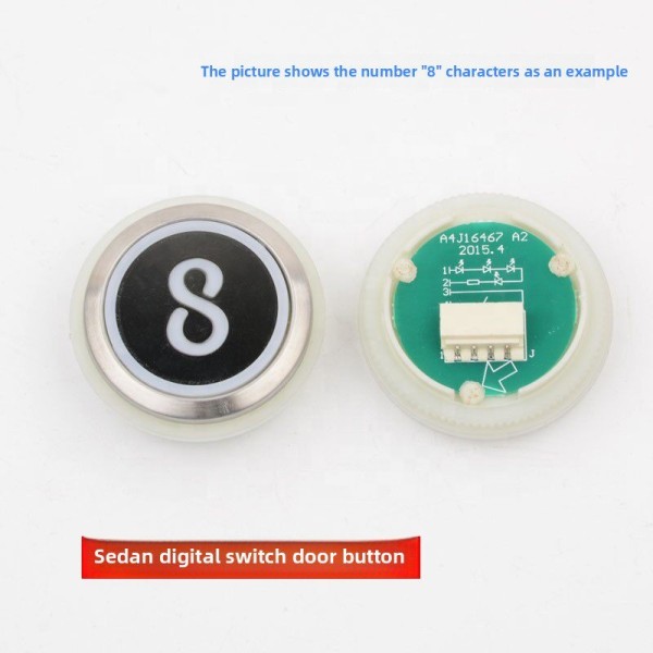 Elevator Push Button Black Surface Round Button Lop Cop Call Button Contemporary Design Lift Door Parts
