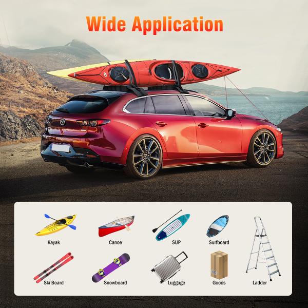 Portable Bag Included Woven Lable Logo Soft Kayak Roof Rack for All Cars