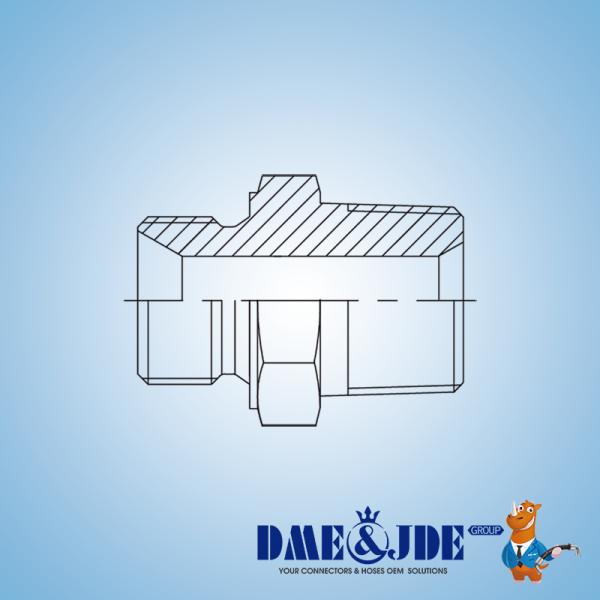 Male × Male Hydraulic Hose Adaptors Straight Connector BSPP Male 60° Cone Seat Or Bonded Seal